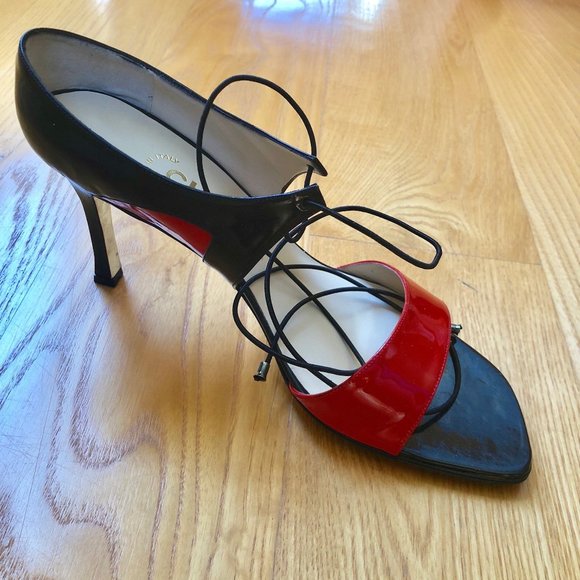 Chanel Patent Leather Lace-up Sandals - Picture 4 of 4